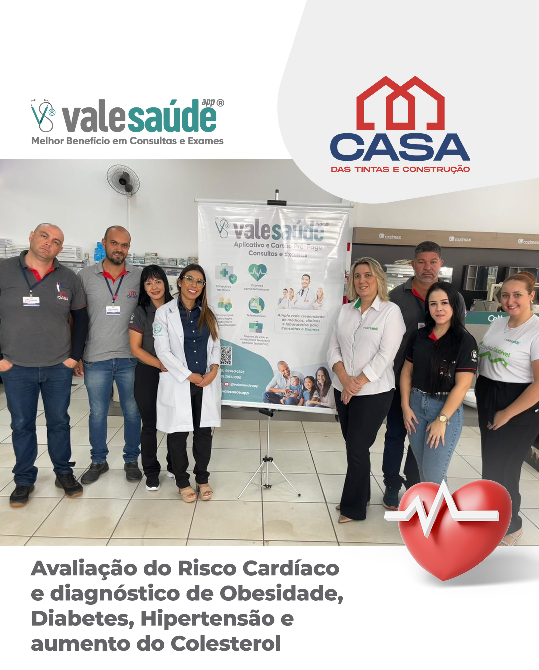 Casa das Tintas e Construção participa de Programa de Avaliação de Risco Cardíaco