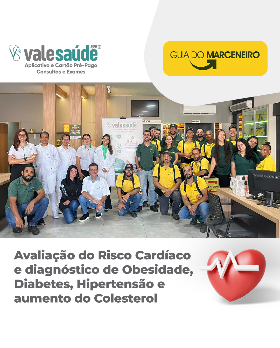 Parceria entre Vale Saúde APP e Guia do Marceneiro promove iniciativa de saúde e bem-estar para colaboradores