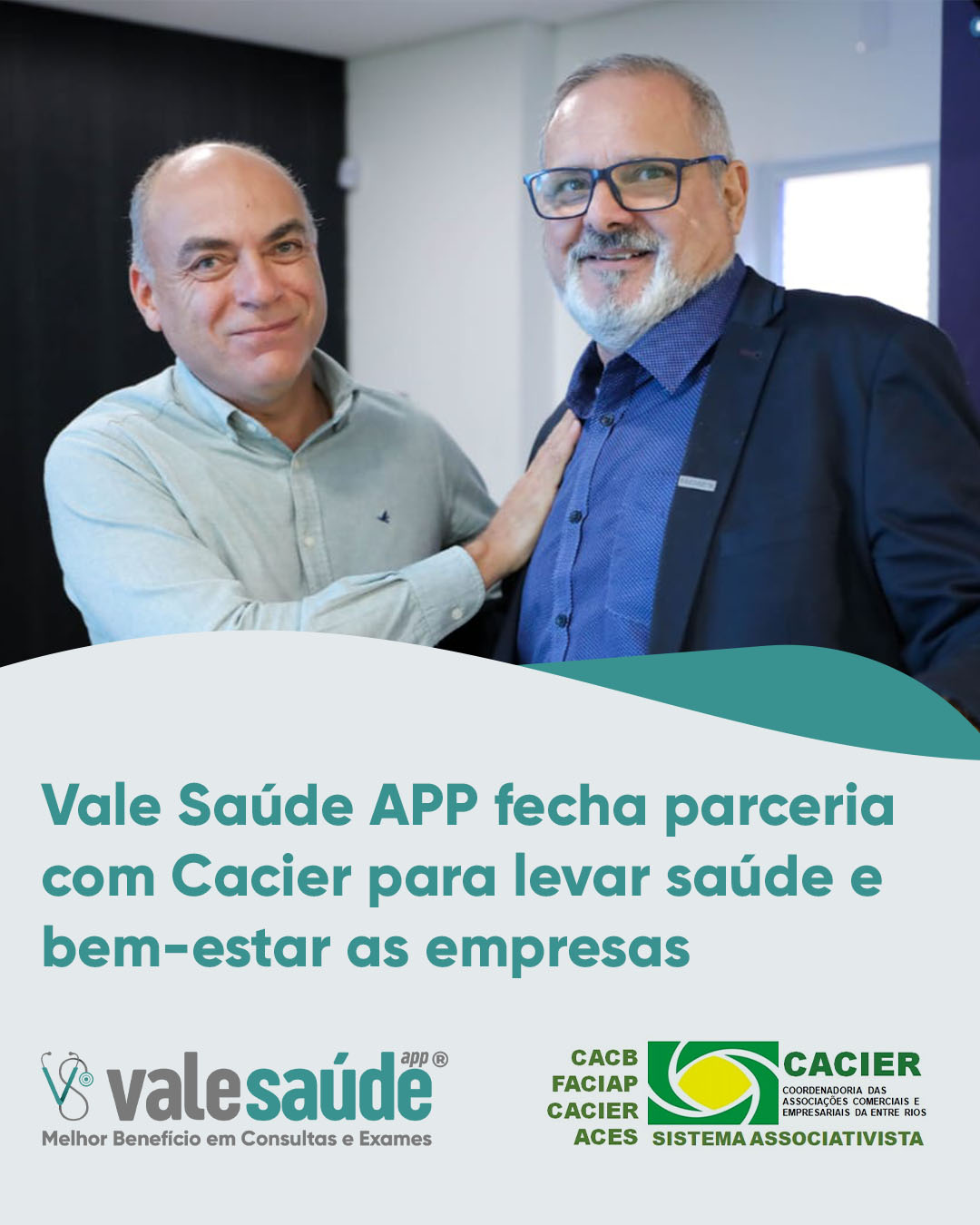 Vale Saúde APP fecha parceria com Cacier para levar saúde e bem-estar as empresas